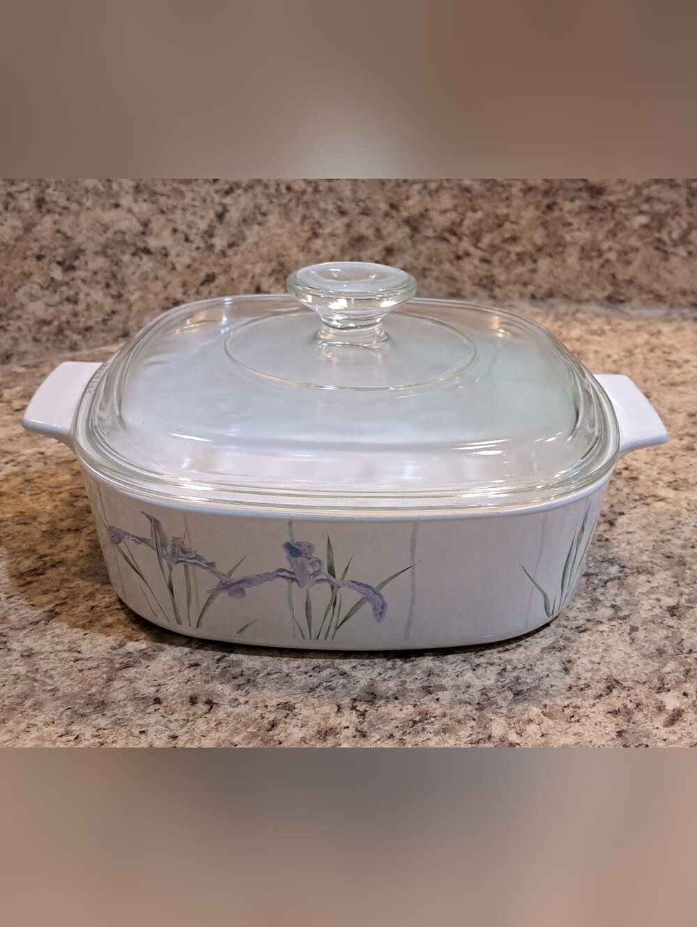 Corning Ware Shadow Iris A-2-B Casserole 2 Liter with Glass Lid‎ A-9-C